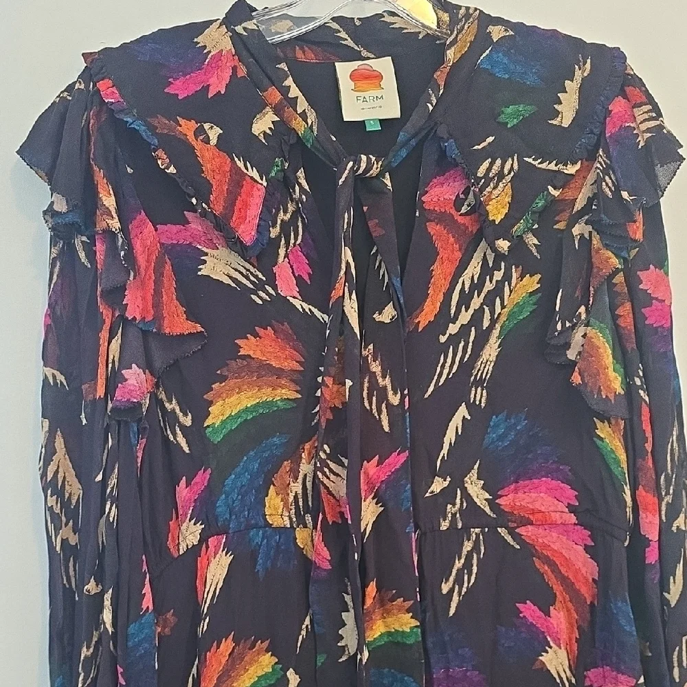Farm Rio Womens Macaws Flight Longer Dress - Picture 3 of 16